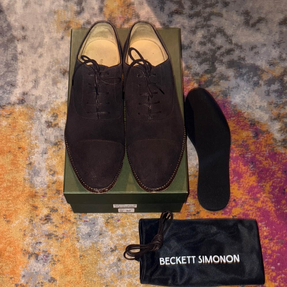 Beckett Simonon Men's Dark Brown Oxford Shoes - Size 10